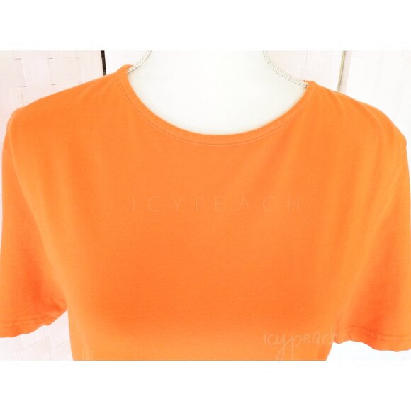 Marisa Christina T-Shirt Medium Orange Vintage 90s Y2K Classic Lagenlook Preppy - Picture 5 of 11